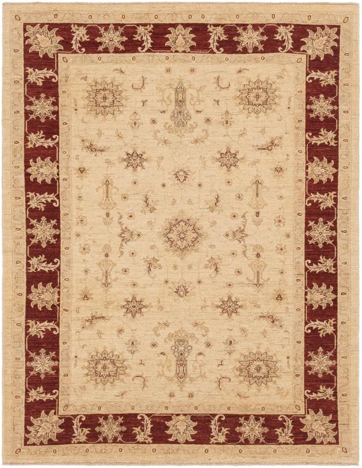 Detail image of 5' 8 x 7' 3 Hand Knotted Peshawar Ziegler Rug