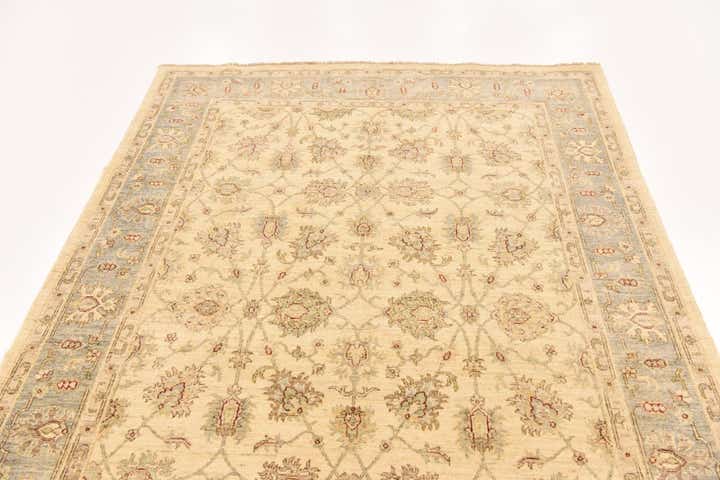 5' 8 x 8' 2 Hand Knotted Peshawar Ziegler Rug