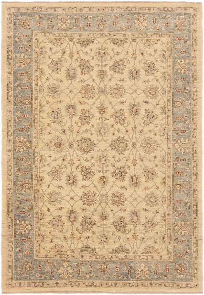 5' 8 x 8' 2 Hand Knotted Peshawar Ziegler Rug