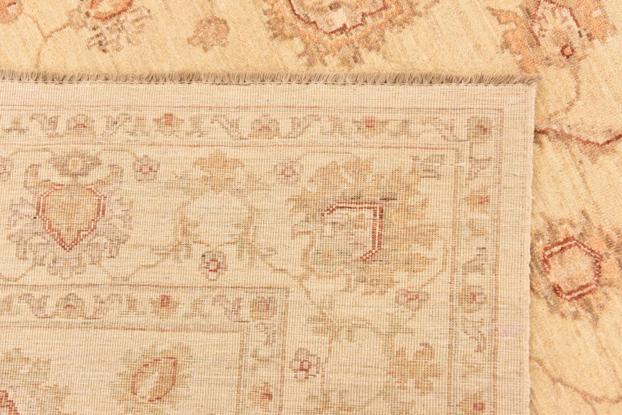 5' 8 x 7' 8 Hand Knotted Peshawar Ziegler Rug