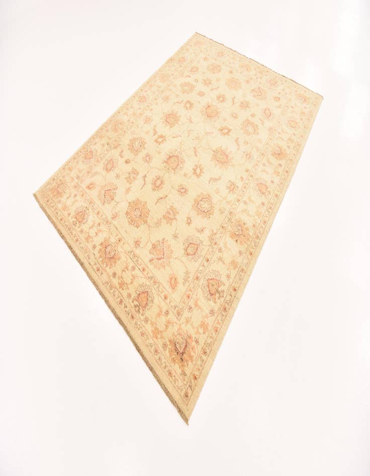 Detail image of 5' 8 x 7' 8  Hand Knotted Peshawar Ziegler Rug