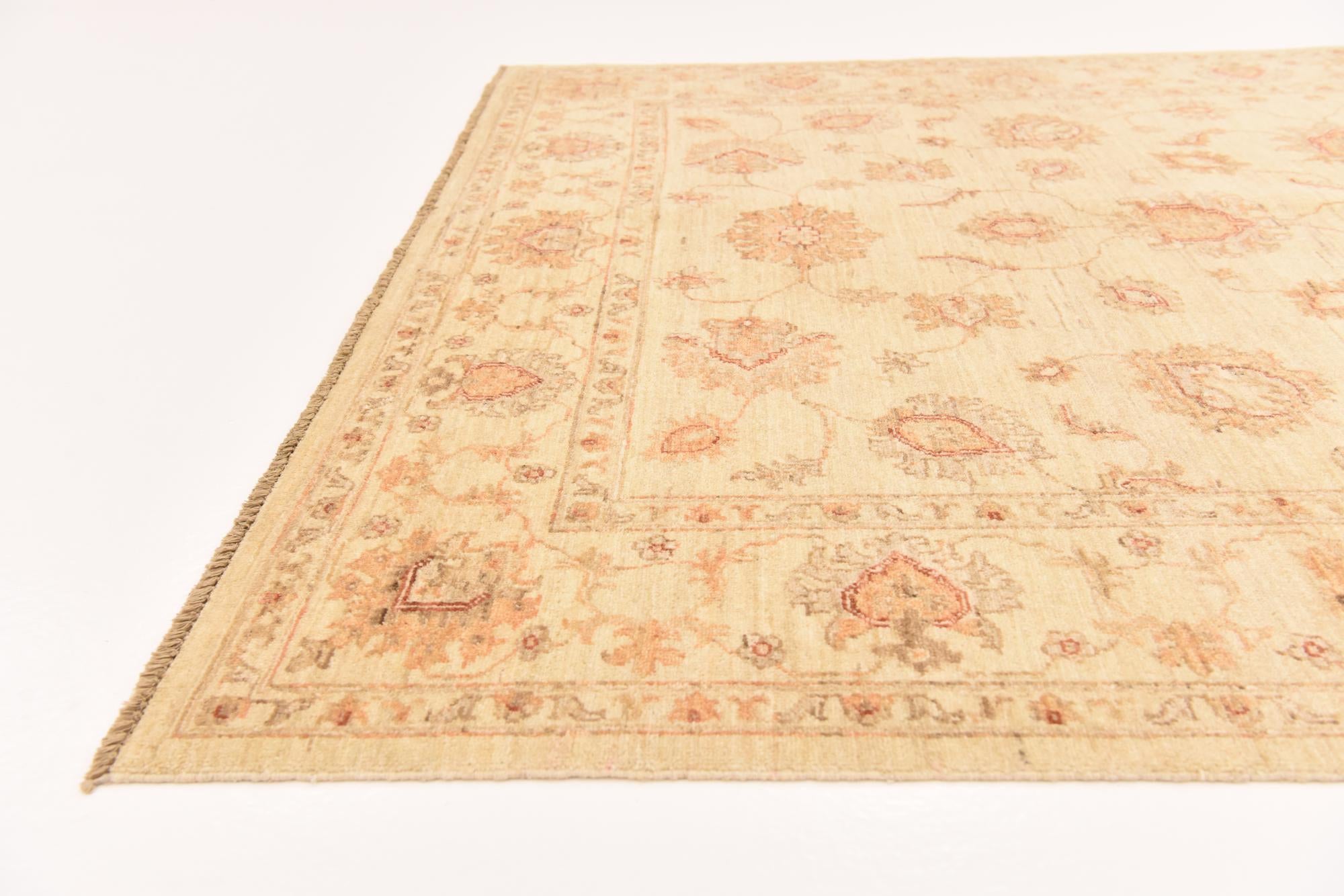 5' 8 x 7' 8 Hand Knotted Peshawar Ziegler Rug