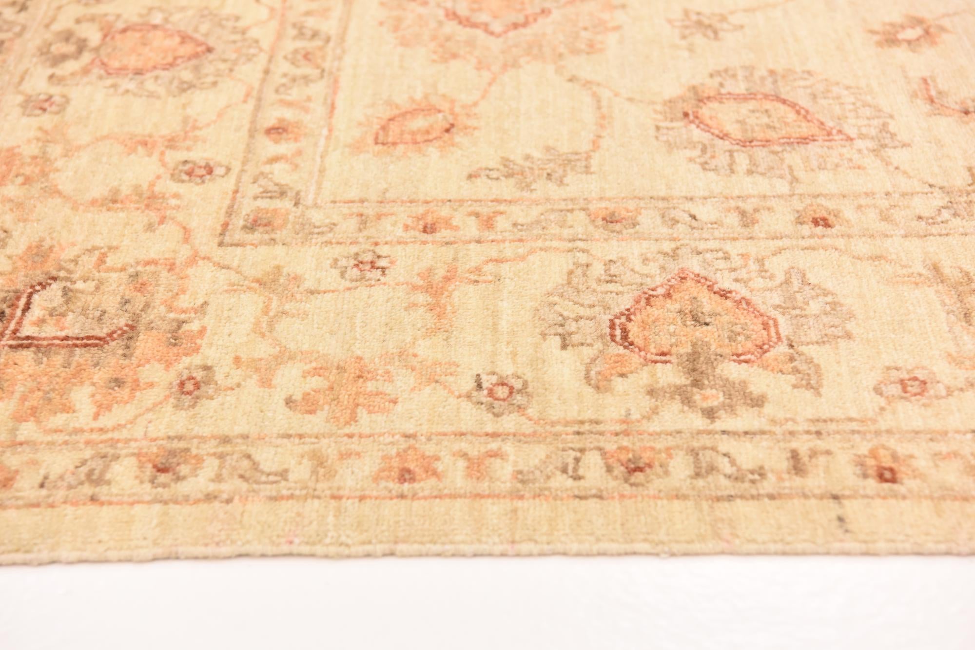 5' 8 x 7' 8 Hand Knotted Peshawar Ziegler Rug