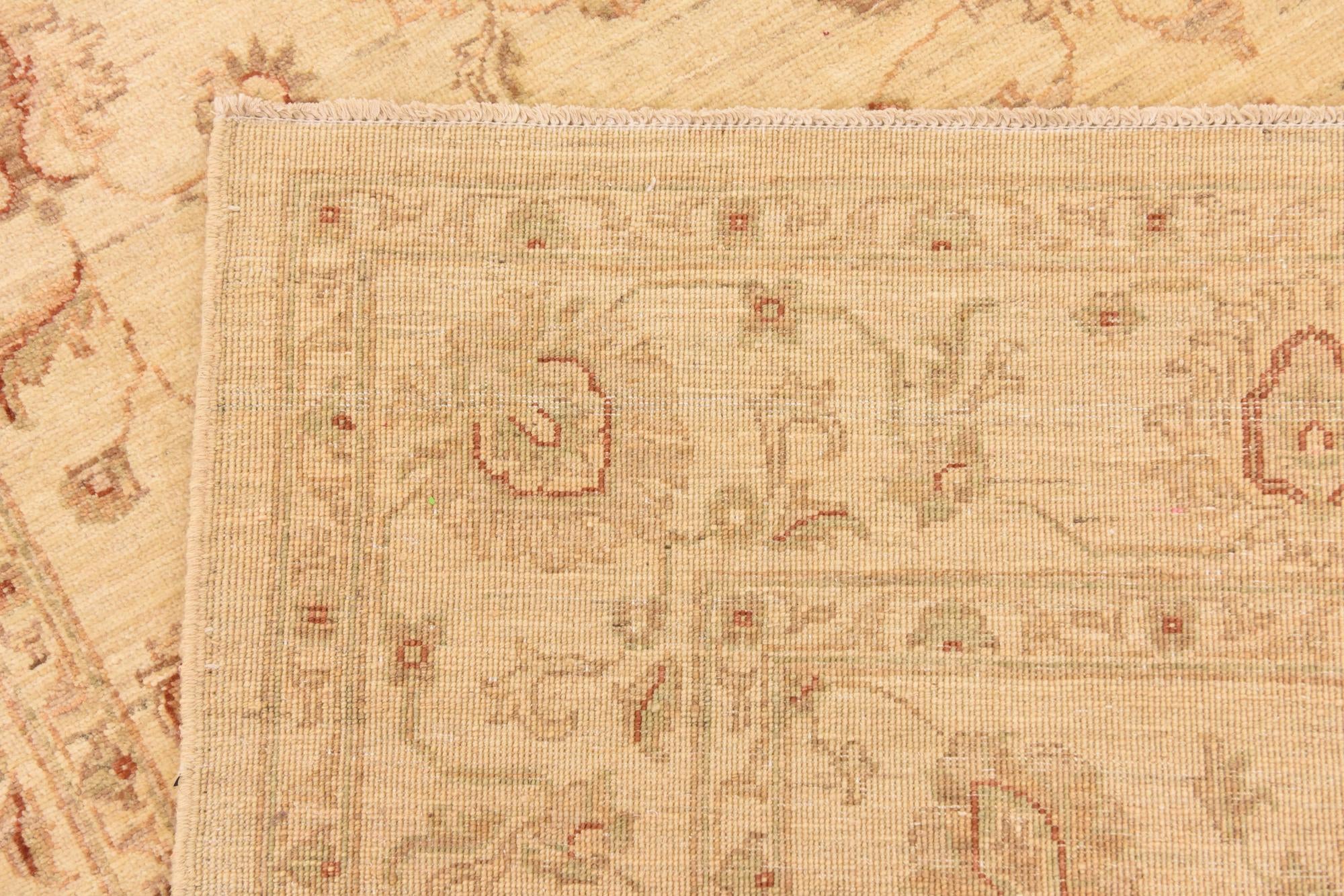 5' 10 x 8' Hand Knotted Peshawar Ziegler Rug