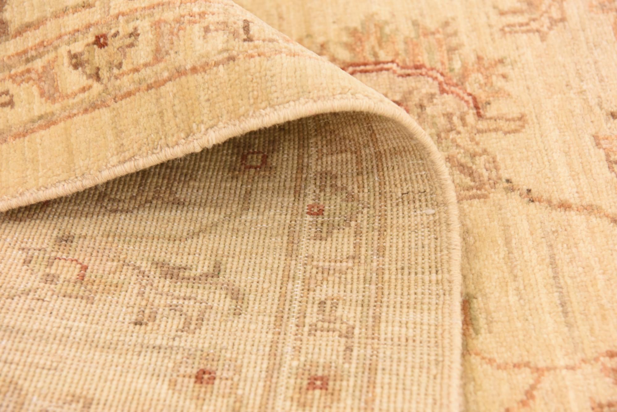 5' 10 x 8' Hand Knotted Peshawar Ziegler Rug