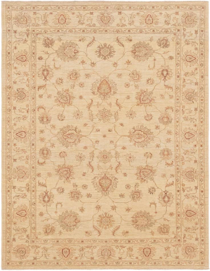 Detail image of 5' 10 x 8' Hand Knotted Peshawar Ziegler Rug