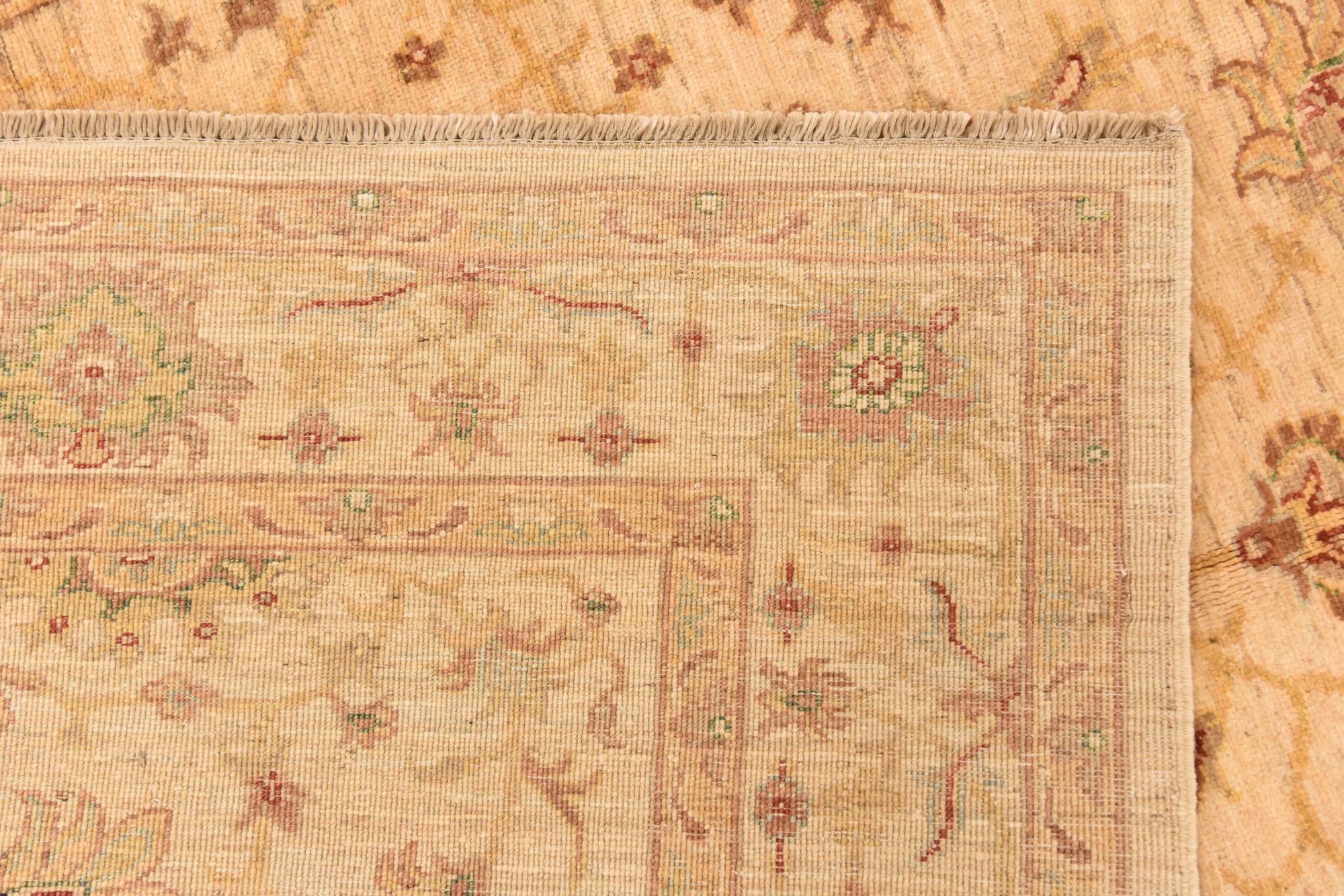5' x 6' 6 Hand Knotted Peshawar Ziegler Rug