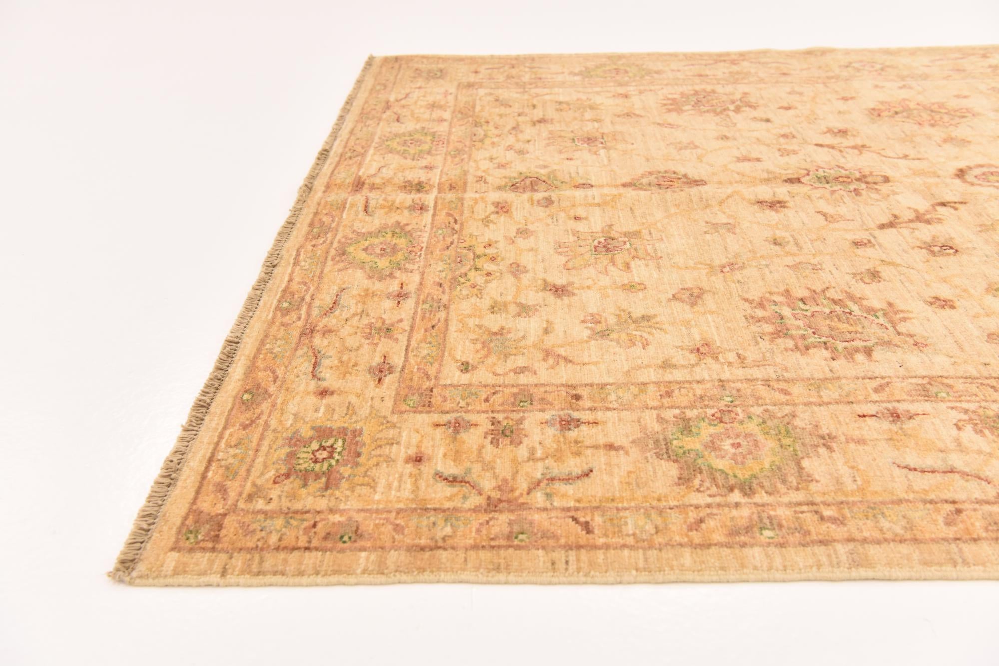 5' x 6' 6 Hand Knotted Peshawar Ziegler Rug