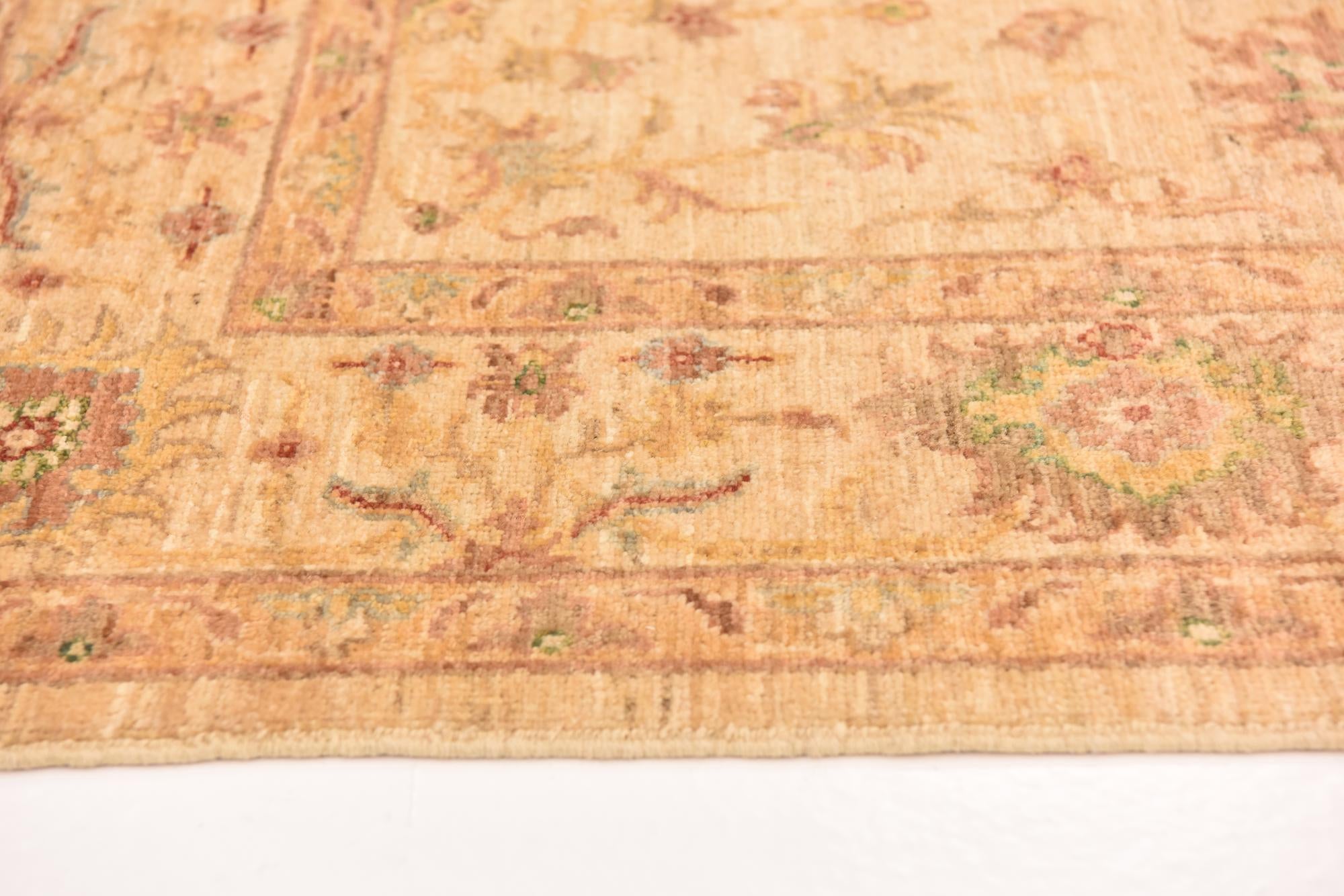 5' x 6' 6 Hand Knotted Peshawar Ziegler Rug