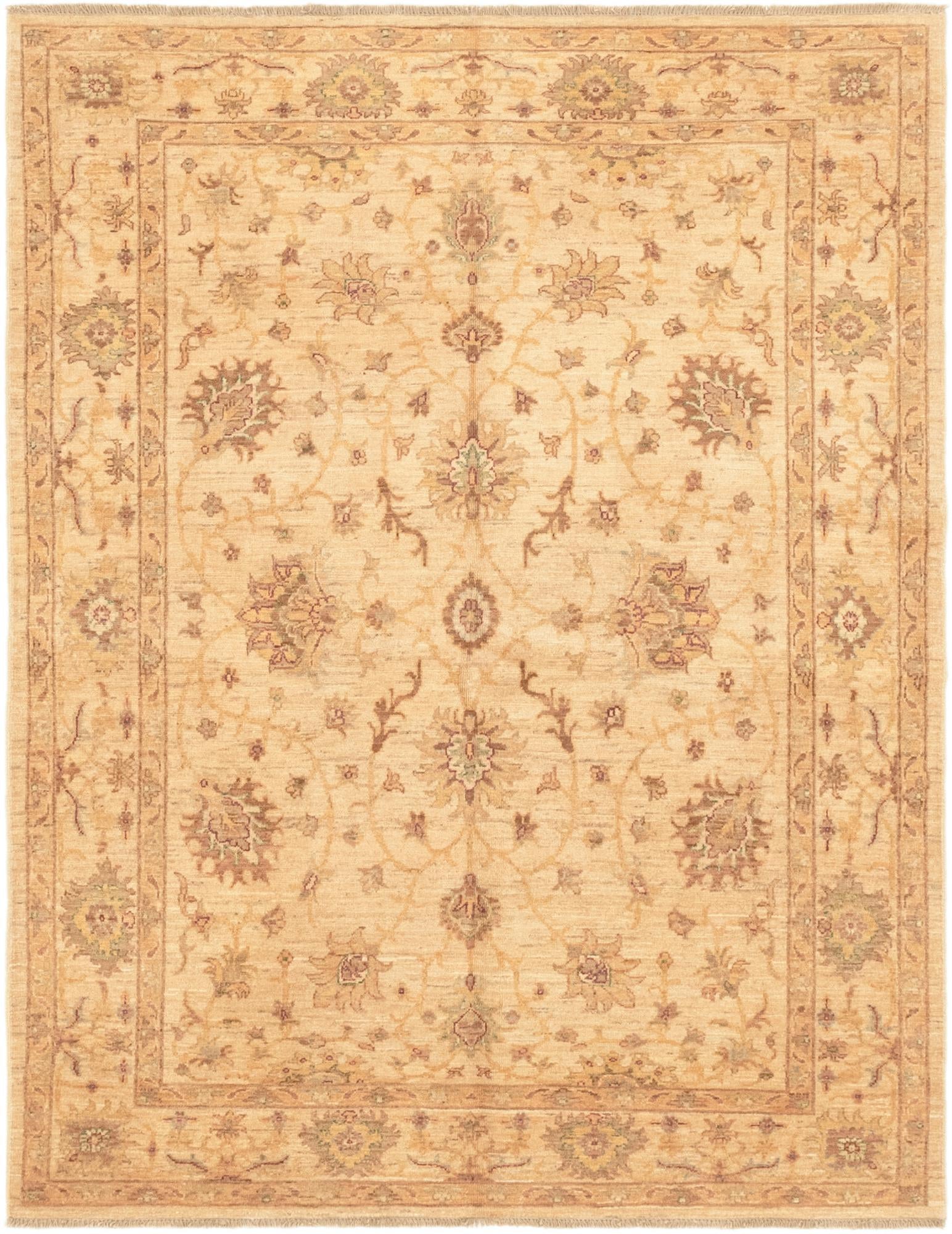 5' x 6' 6 Hand Knotted Peshawar Ziegler Rug