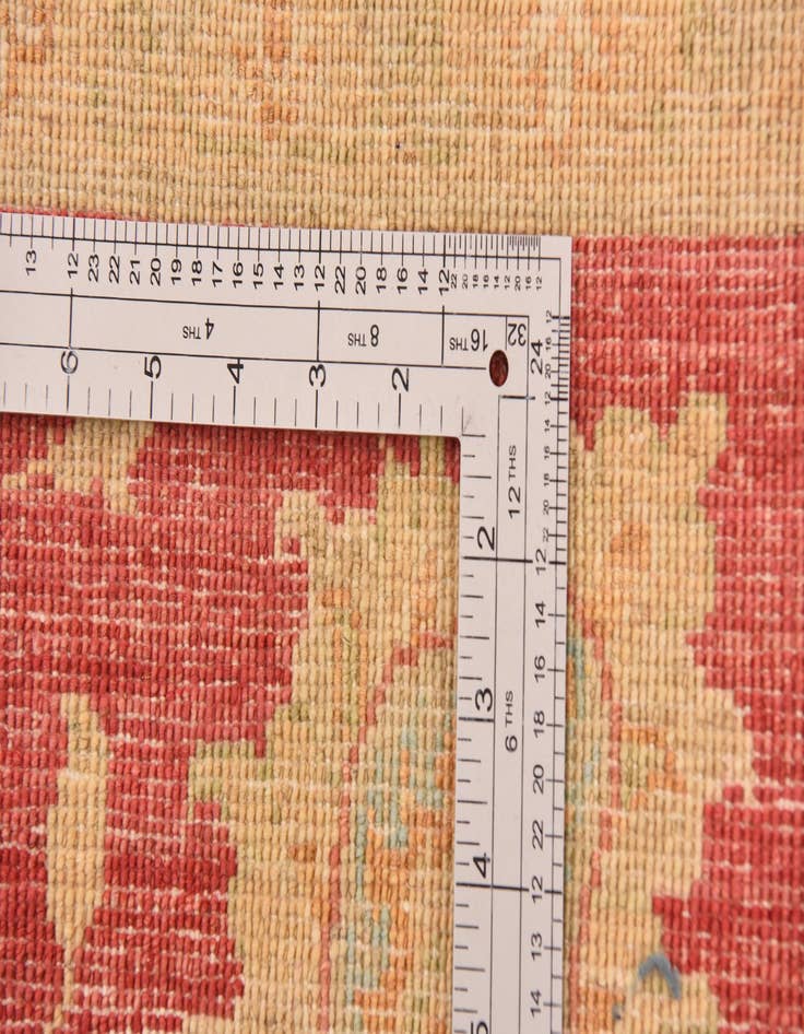 Detail image of 6' 8 x 9' 9  Hand Knotted Peshawar Ziegler Rug