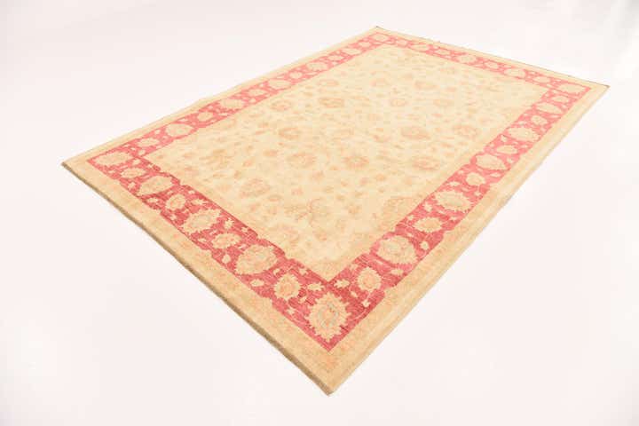 6' 8 x 9' 9 Hand Knotted Peshawar Ziegler Rug