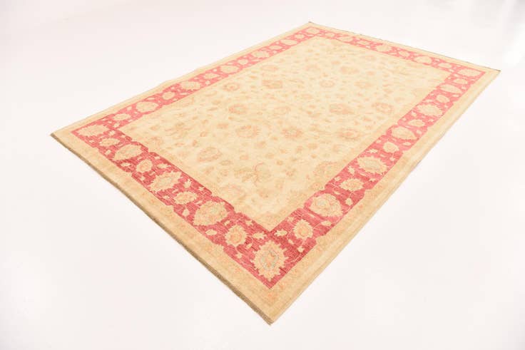Detail image of 6' 8 x 9' 9 Hand Knotted Peshawar Ziegler Rug