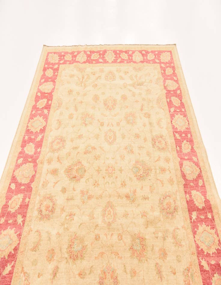 Detail image of 6' 8 x 9' 9  Hand Knotted Peshawar Ziegler Rug