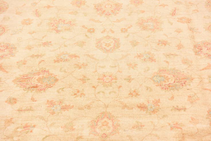 Detail image of 6' 8 x 9' 9 Hand Knotted Peshawar Ziegler Rug