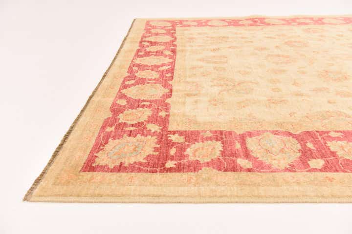 6' 8 x 9' 9 Hand Knotted Peshawar Ziegler Rug