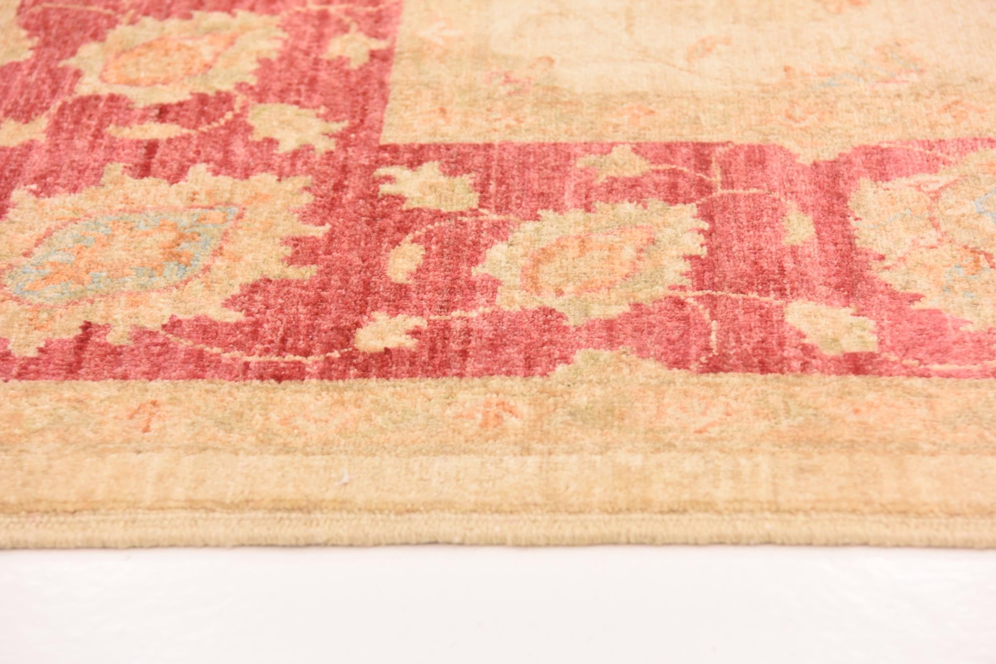 6' 8 x 9' 9 Hand Knotted Peshawar Ziegler Rug