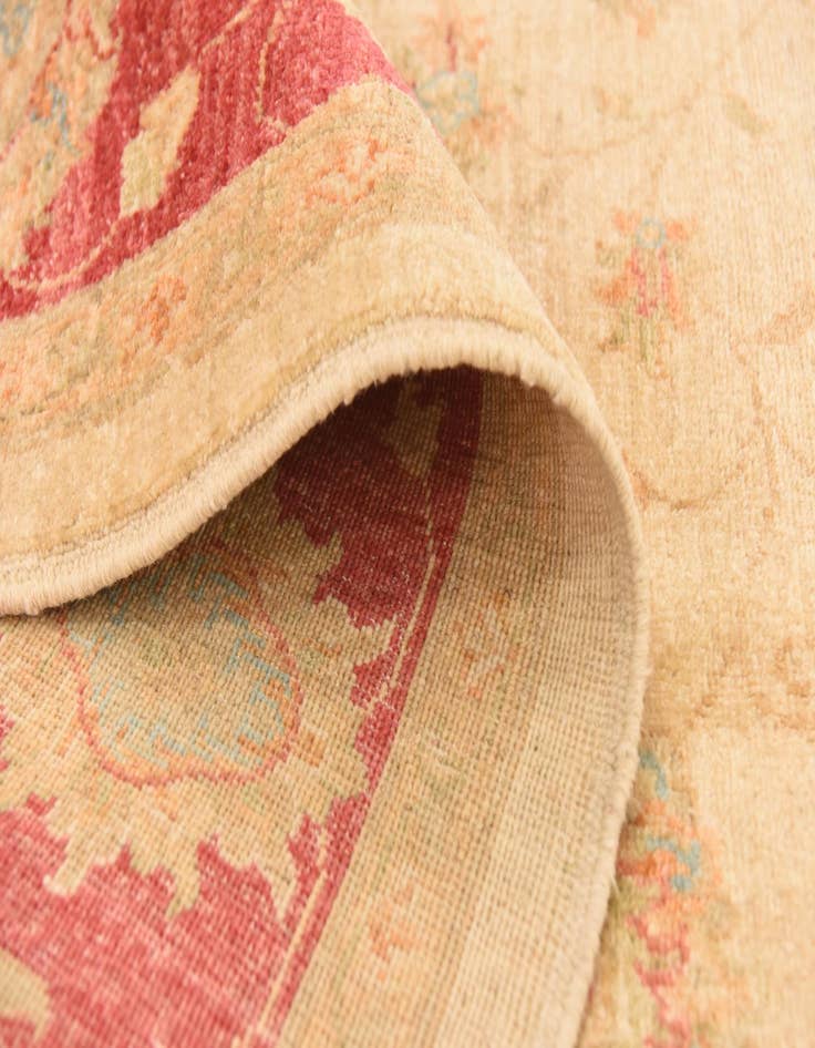 Detail image of 6' 8 x 9' 9  Hand Knotted Peshawar Ziegler Rug