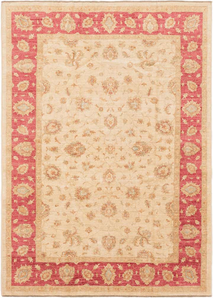 6' 8 x 9' 9 Hand Knotted Peshawar Ziegler Rug