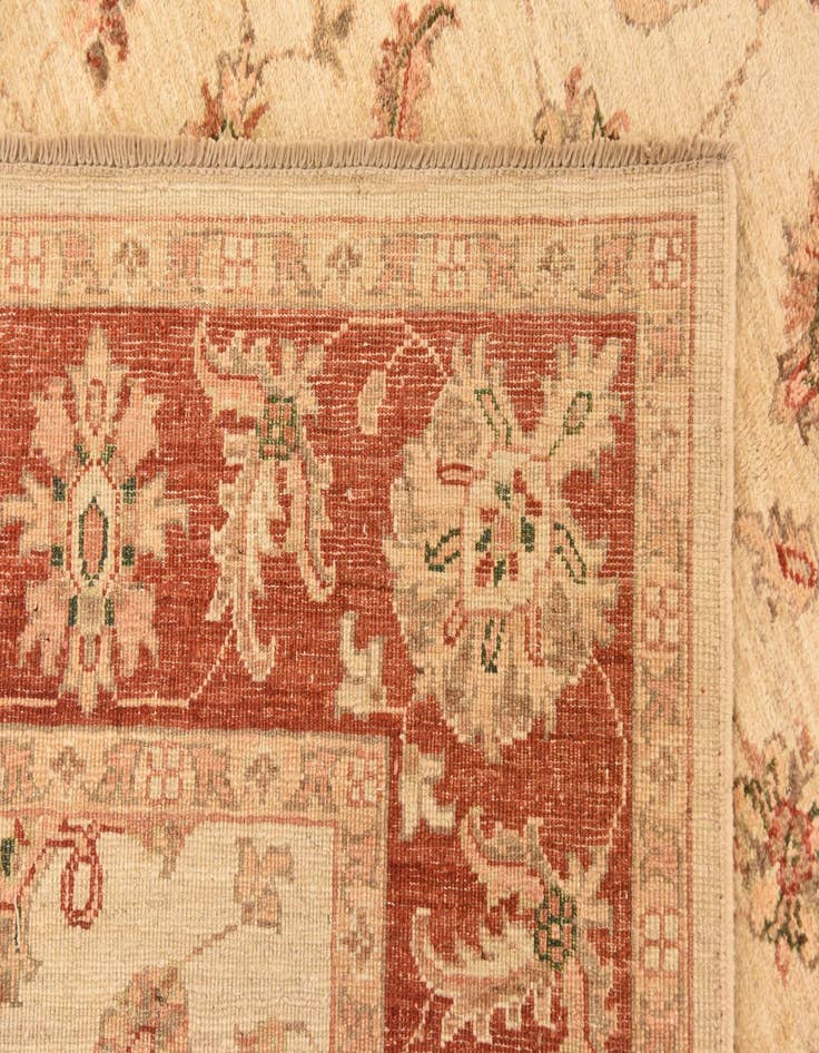 Detail image of 5' 2 x 6' 9  Hand Knotted Peshawar Ziegler Rug