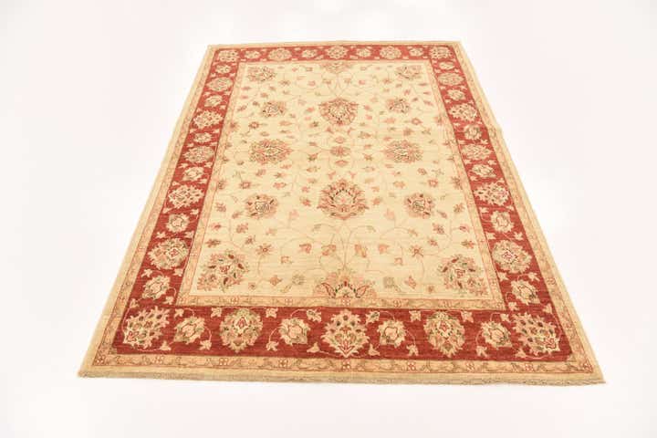 5' x 7' Hand Knotted Peshawar Ziegler Rug