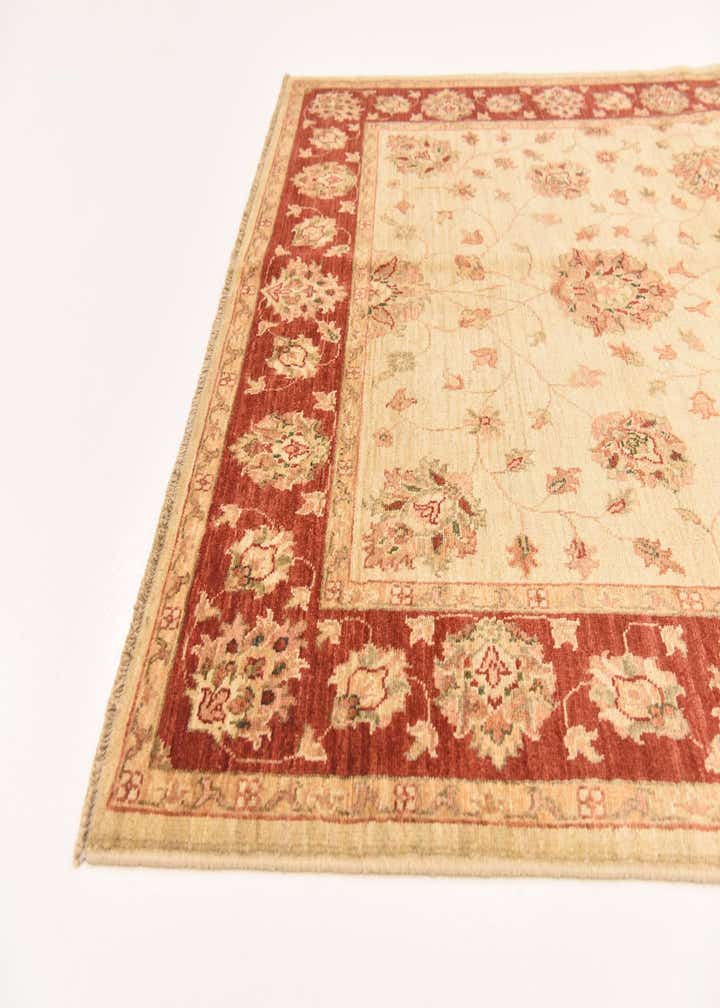 5' x 7' Hand Knotted Peshawar Ziegler Rug