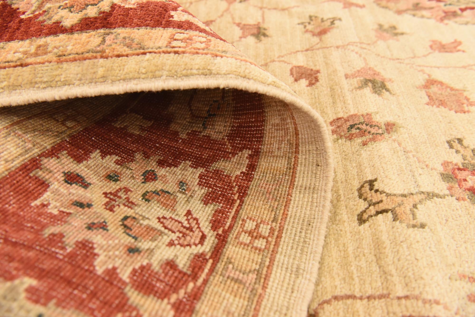 5' x 7' Hand Knotted Peshawar Ziegler Rug
