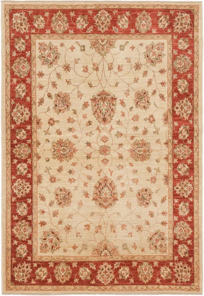 Detail image of 5' x 7' Hand Knotted Peshawar Ziegler Rug
