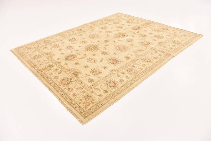 Detail image of 4' 10 x 6' 3 Hand Knotted Peshawar Ziegler Rug