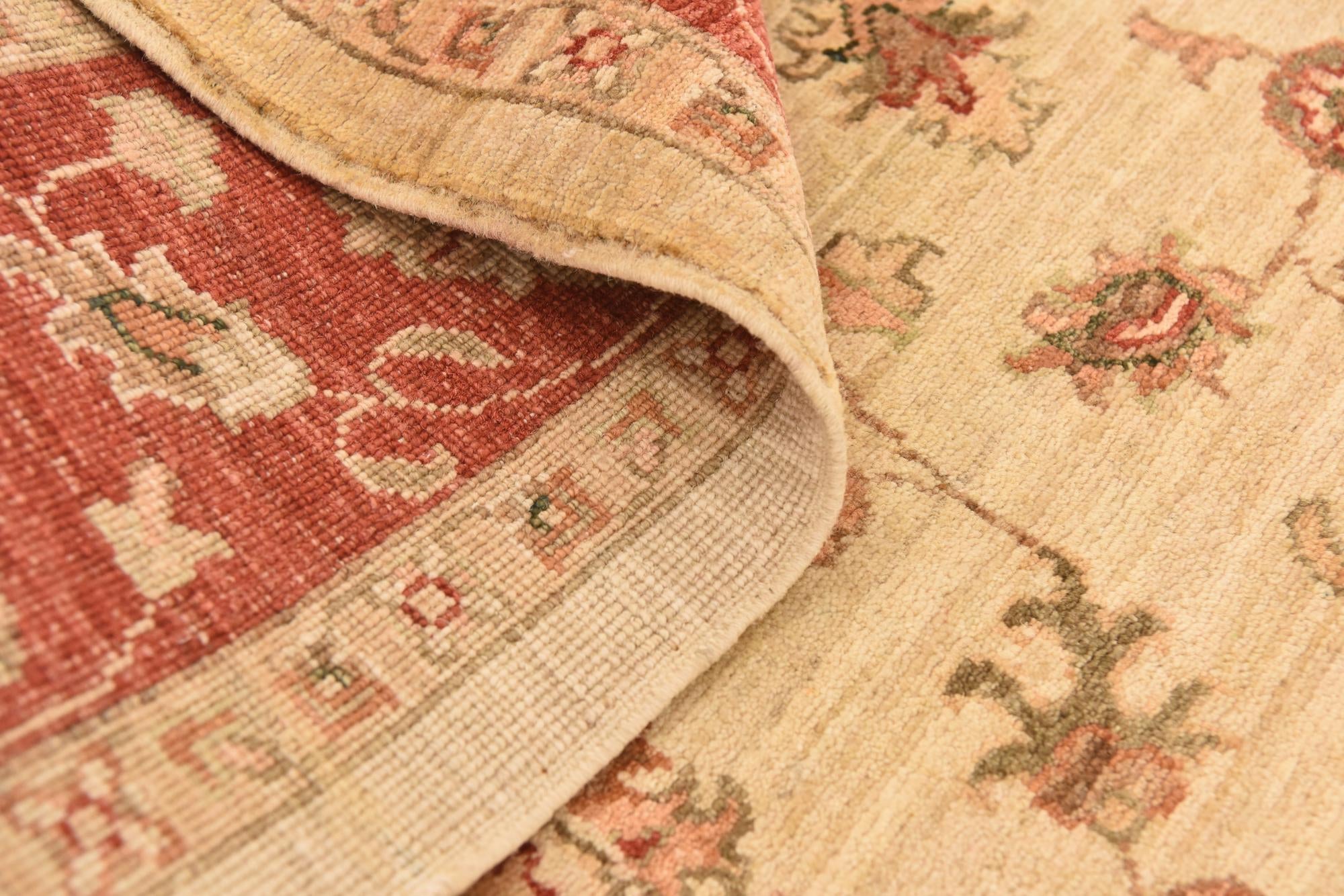 5' 3 x 6' 6 Hand Knotted Peshawar Ziegler Rug