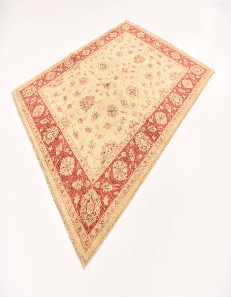 Detail image of 5' 3 x 6' 6  Hand Knotted Peshawar Ziegler Rug