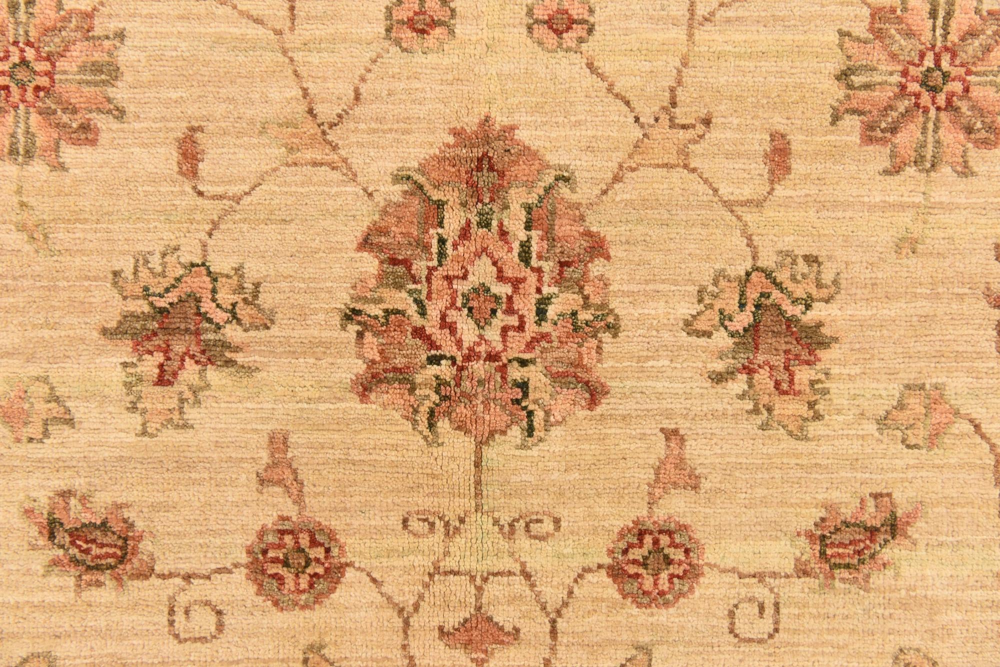5' 3 x 6' 6 Hand Knotted Peshawar Ziegler Rug