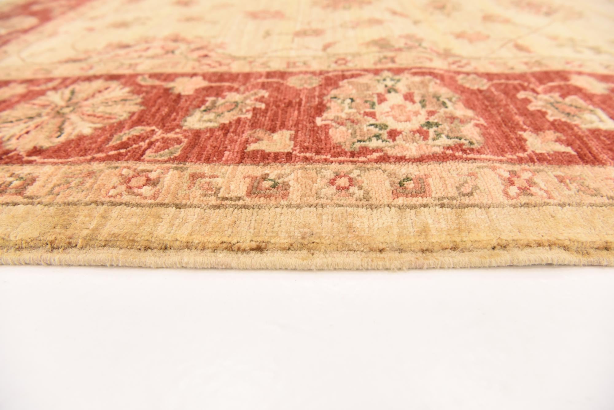 5' 3 x 6' 6 Hand Knotted Peshawar Ziegler Rug