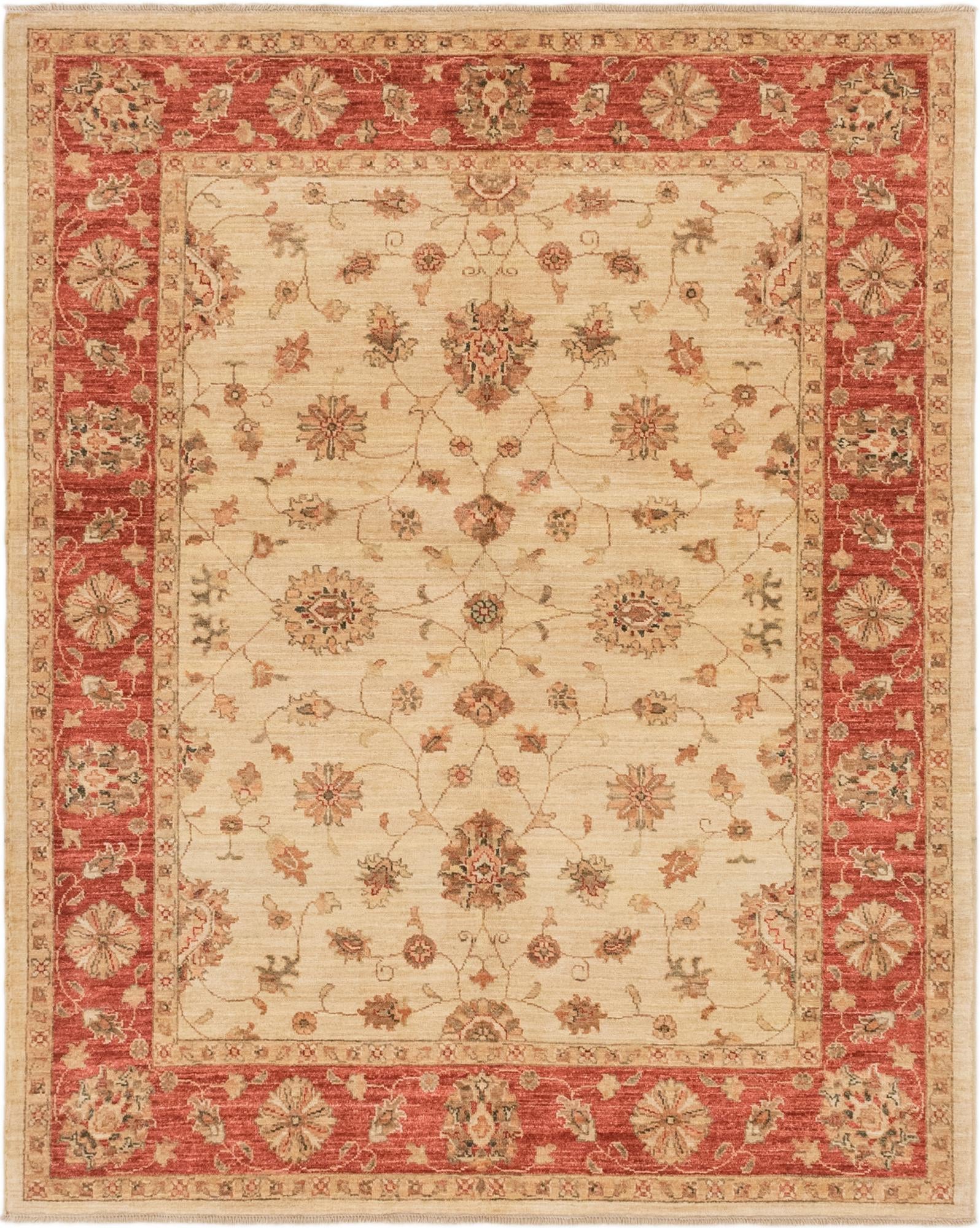 5' 3 x 6' 6 Hand Knotted Peshawar Ziegler Rug