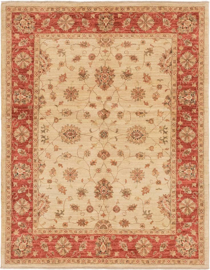 Detail image of 5' 3 x 6' 6 Hand Knotted Peshawar Ziegler Rug
