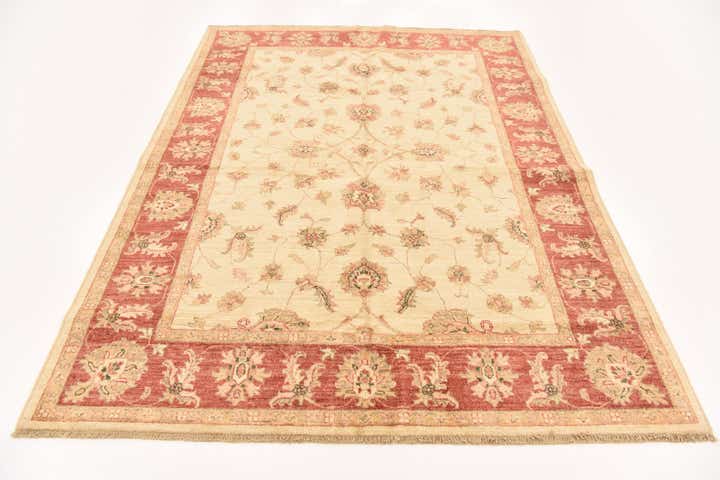 5' x 6' 7 Hand Knotted Peshawar Ziegler Rug
