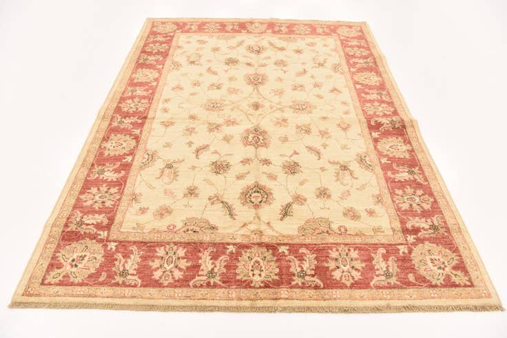 Detail image of 5' x 6' 7 Hand Knotted Peshawar Ziegler Rug