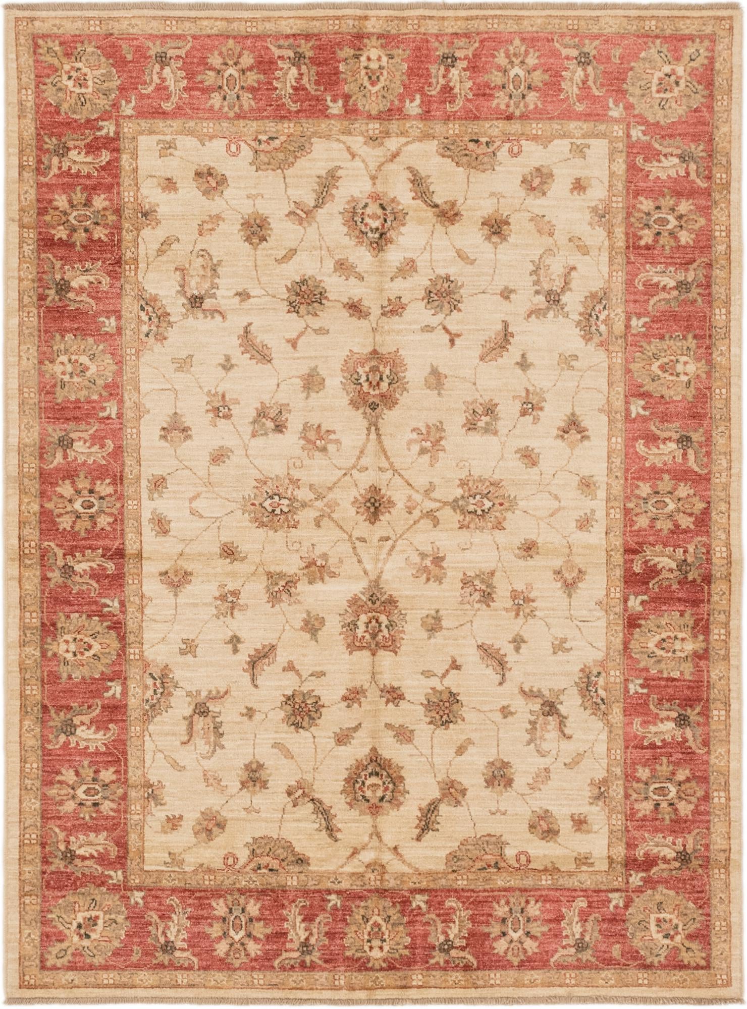 5' x 6' 7 Hand Knotted Peshawar Ziegler Rug