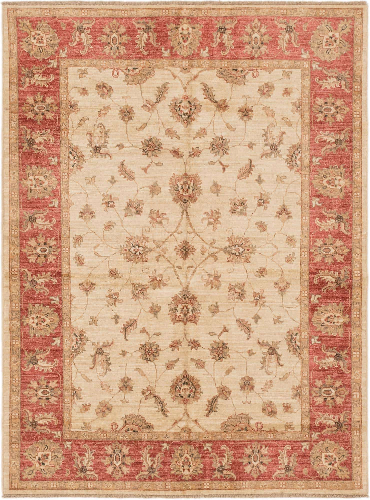 5' x 6' 7 Hand Knotted Peshawar Ziegler Rug