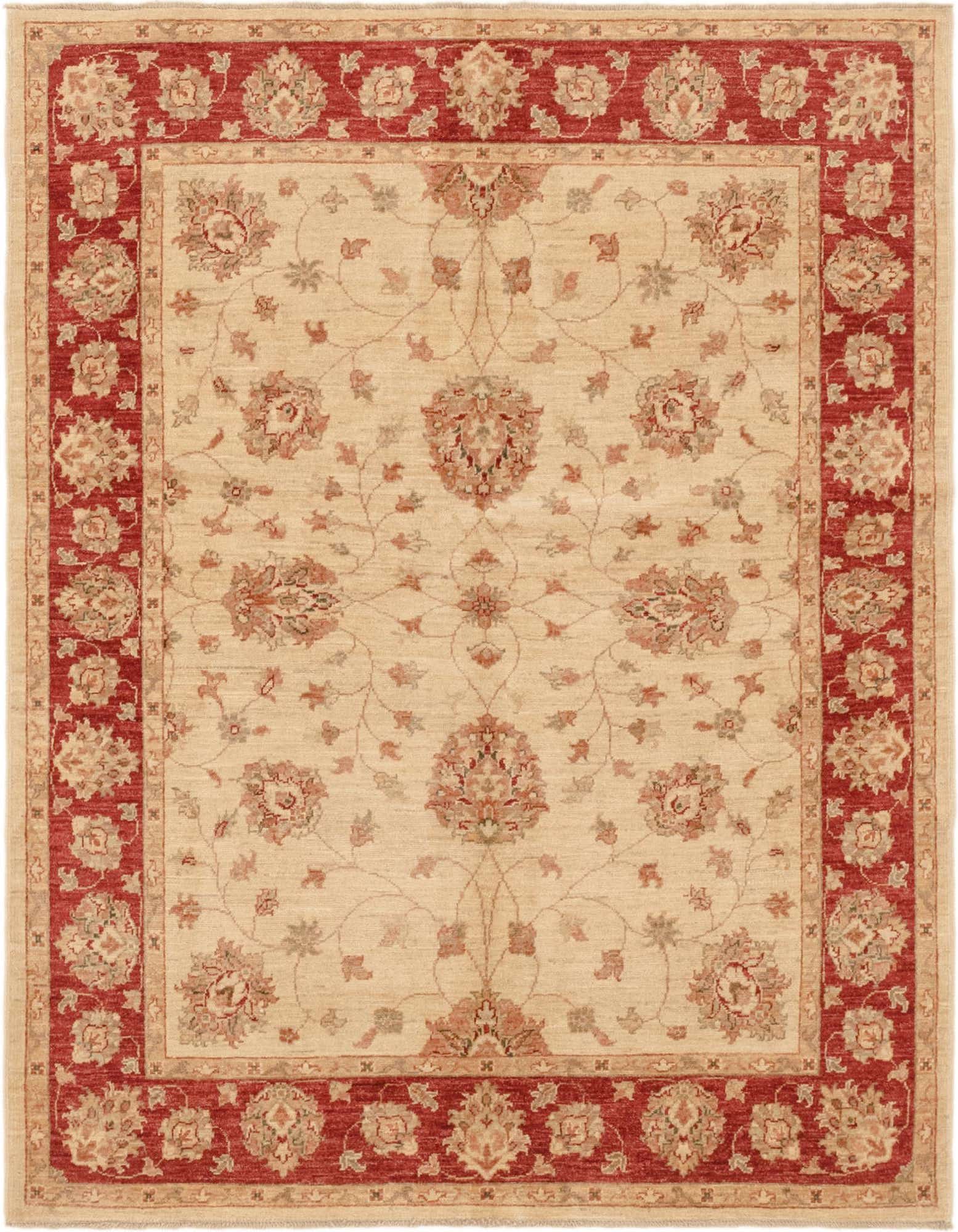 5' 2 x 6' 4 Hand Knotted Peshawar Ziegler Rug