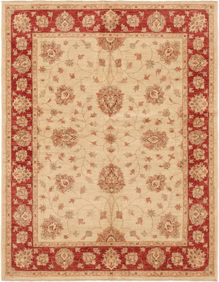 Detail image of 5' 2 x 6' 4 Hand Knotted Peshawar Ziegler Rug