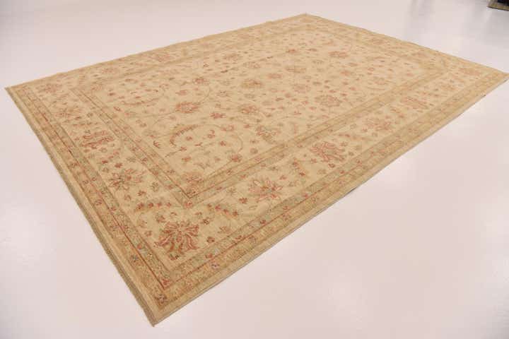 8' 3 x 11' 4 Hand Knotted Peshawar Ziegler Rug
