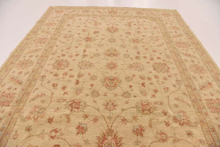 8' 3 x 11' 4 Hand Knotted Peshawar Ziegler Rug