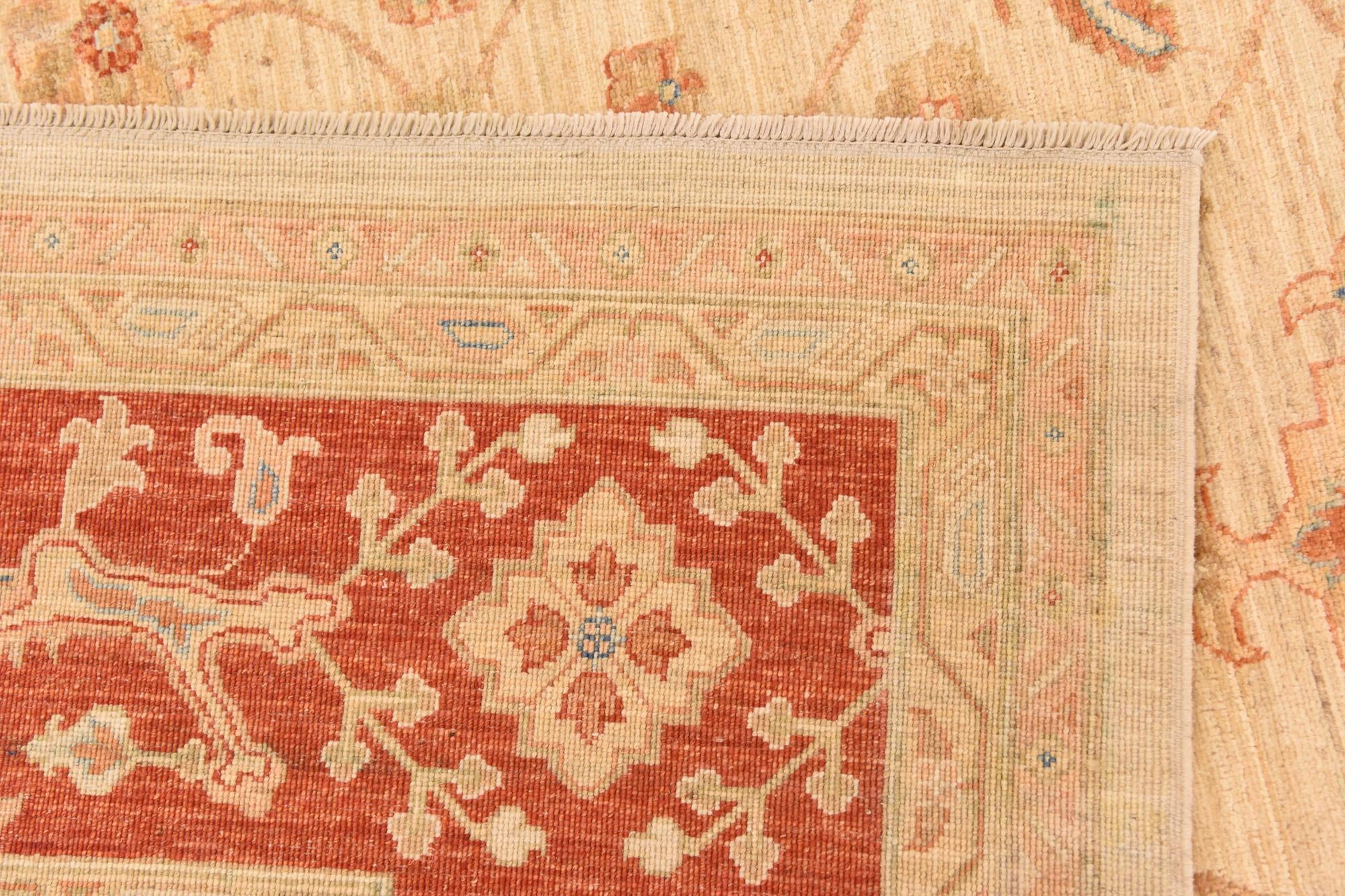 8' 4 x 12' 9 Hand Knotted Peshawar Ziegler Rug