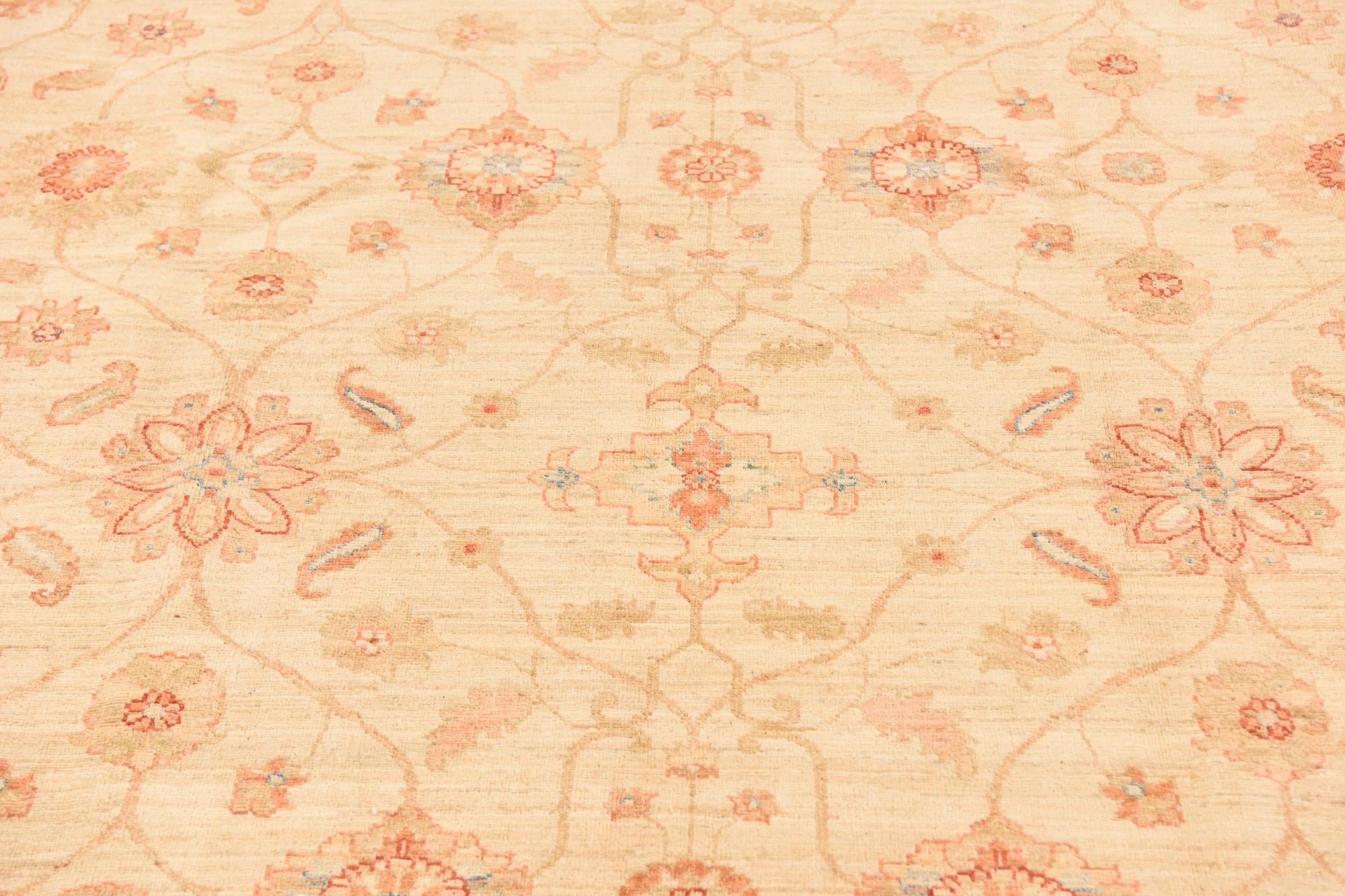 8' 4 x 12' 9 Hand Knotted Peshawar Ziegler Rug