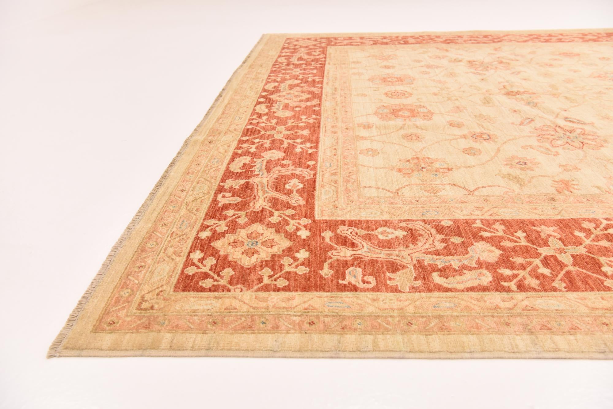 8' 4 x 12' 9 Hand Knotted Peshawar Ziegler Rug