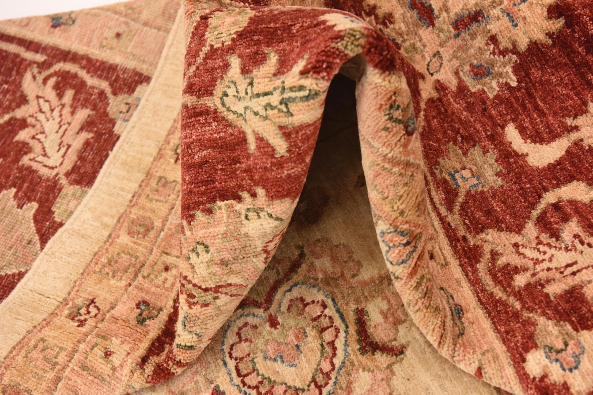 10' x 16' Hand Knotted Peshawar Ziegler Rug