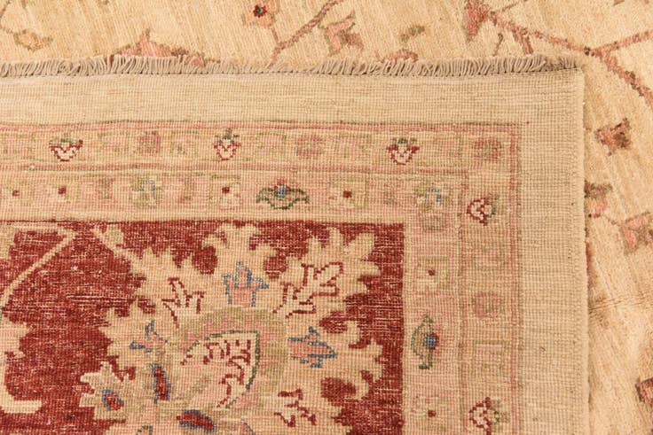 Detail image of 10' x 16' Hand Knotted Peshawar Ziegler Rug
