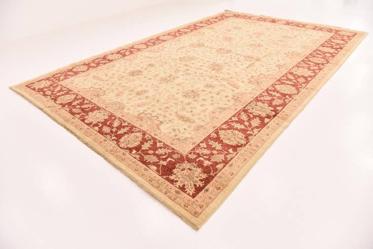 Detail image of 10' x 16' Hand Knotted Peshawar Ziegler Rug
