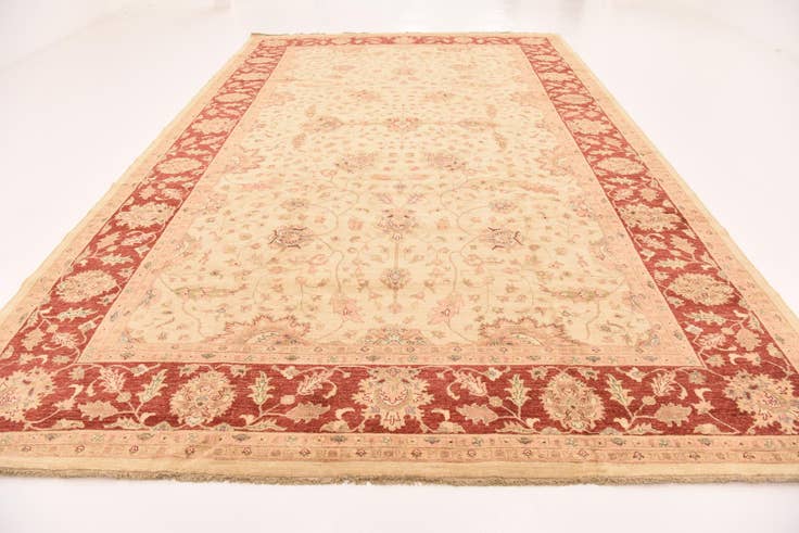 Detail image of 10' x 16' Hand Knotted Peshawar Ziegler Rug